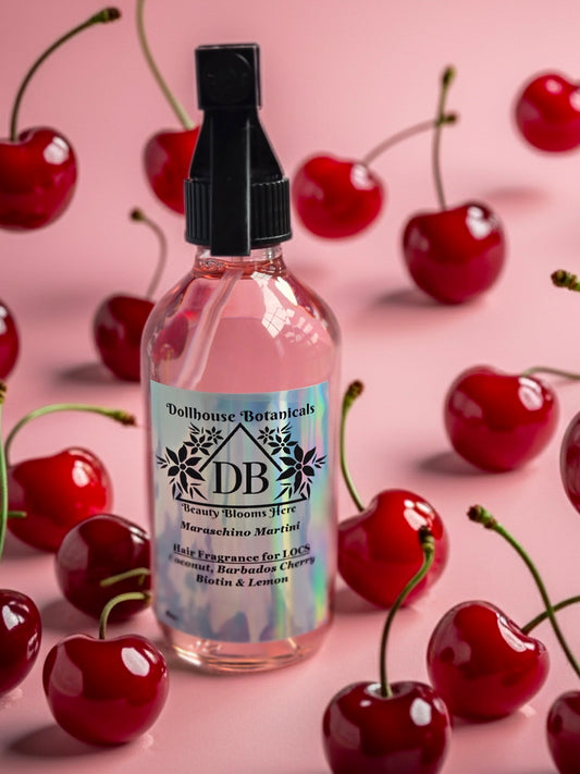 pink glass bottle with sprayer